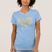 Daisy heart tshirt personalized (Voorkant)