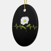 Daisy Heartbeat Keramisch Ornament (Links)