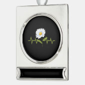 Daisy Heartbeat Verzilverd Banner Ornament (Links)