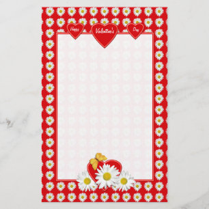  Daisy Hearts Stationery Briefpapier