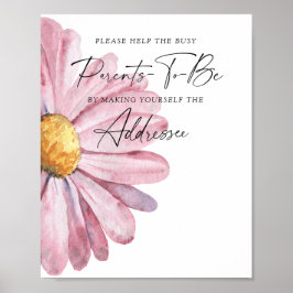 Daisy - Help de drukke toekomstige ouders Addresse Poster