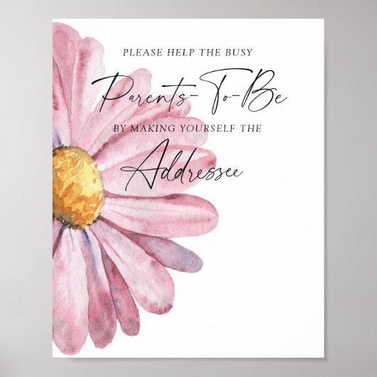 Daisy - Help de drukke toekomstige ouders Addresse Poster (Voorkant)