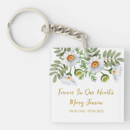 Daisy-herdenkings-sleutelhanger met foto sleutelhanger