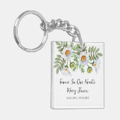 Daisy-herdenkings-sleutelhanger met foto sleutelhanger (Voorkant Links)