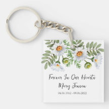 Daisy-herdenkings-sleutelhanger met foto