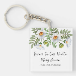 Daisy-herdenkings-sleutelhanger met foto sleutelhanger