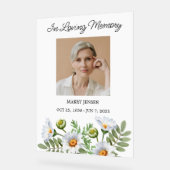 Daisy-herdenkingsfoto-funerair Acryl Bord (Hoek)