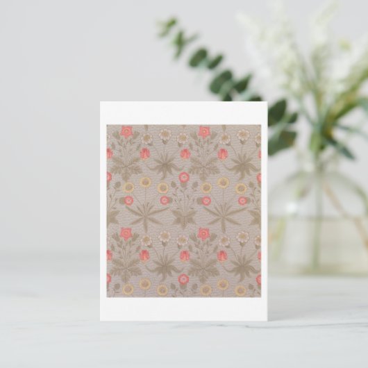 'Daisy', het eerste behang van William M Briefkaart (Staand voorkant)