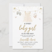 Daisy Het is een meisje Baby Kleding Baby shower Kaart (Voorkant)