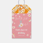 Daisy Hippie Baby First Birthday Party Cadeaulabel (Voorkant)