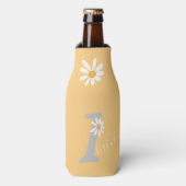 Daisy Hippie Baby First Birthday Wonderful Bottle Flesjeskoeler (Fles Voorkant)