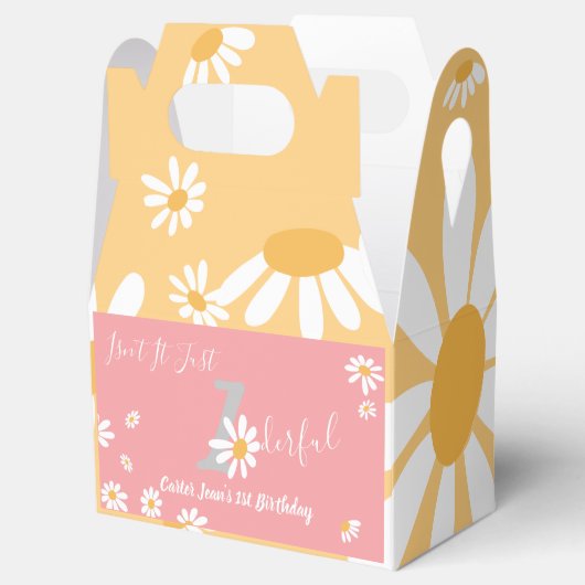 Daisy Hippie Baby wonderful First Birthday Party Bedankdoosjes (Geopend)