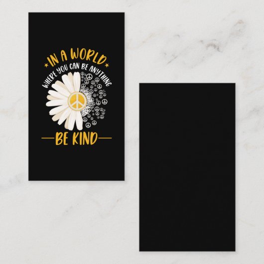 Daisy Hippie Beautiful Flower Gardener Visitekaartje (Voorkant / Achterkant)