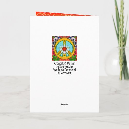 Daisy Hippie Boho Original Greep Kaart (Achterkant)