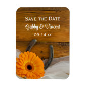 Daisy Hoefijzer Country Barn Wedding Save the Date Magneet (Verticaal)