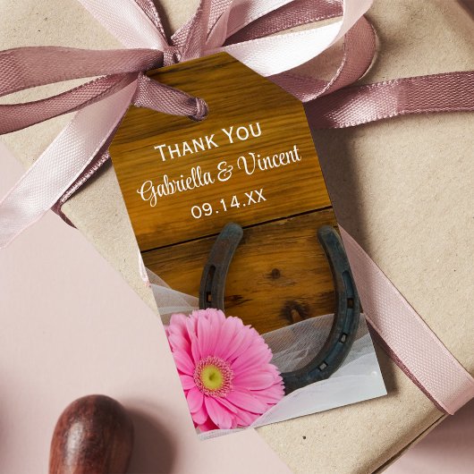 Daisy Hoefijzer Land Western bruiloft voor Labels Cadeaulabel