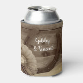 Daisy Hoefijzer Western Weddenschap Opslaan Datum Blikjeskoeler (Blikje Voorkant)