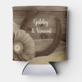 Daisy Hoefijzer Western Weddenschap Opslaan Datum Blikjeskoeler (Voorkant)