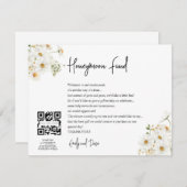 Daisy Honeymoon wenst QR CODE Informatiekaartje (Voorkant / Achterkant)