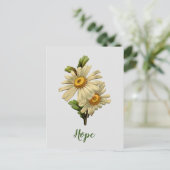 Daisy Hoop Inspirerend Briefkaart (Staand voorkant)