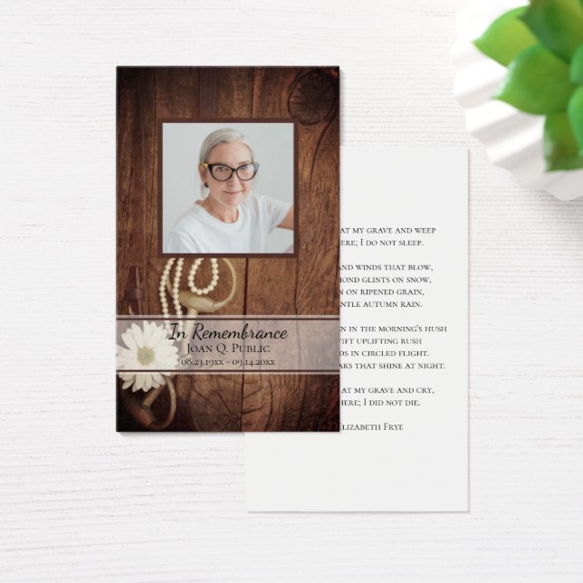 Daisy Horse Bijt Westerne begrafenisgebed Visitekaartje (Bureau)