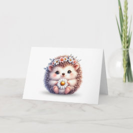 Daisy Hug – Hedgehog Wenskaart (Blank Inside) Kaart