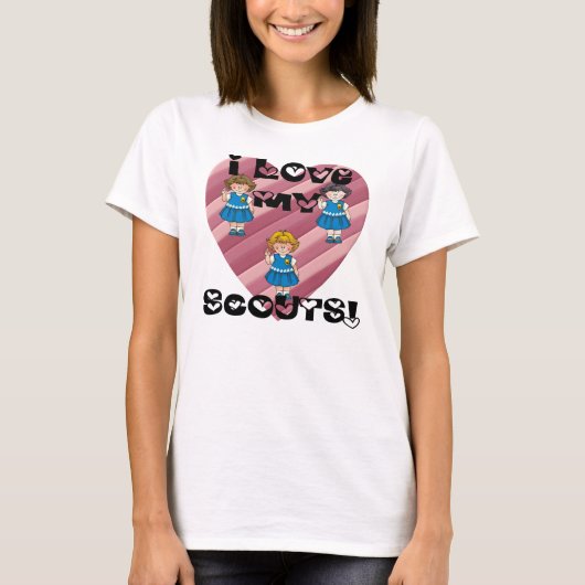 Daisy I Love My Scouts Heart T-shirt (Voorkant)