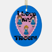 Daisy I Love My Troop Heart Keramisch Ornament (Rechts)