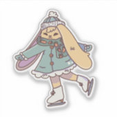 Daisy Ice Skating Sticker (Voorkant)