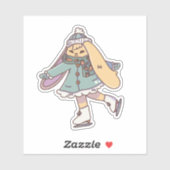 Daisy Ice Skating Sticker (Vel)