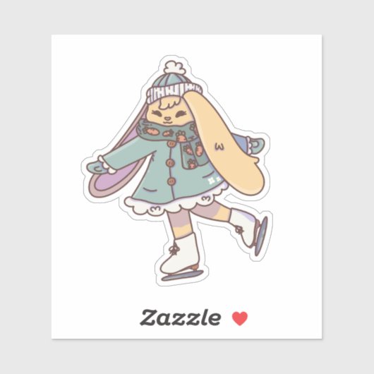 Daisy Ice Skating Sticker (Vel)
