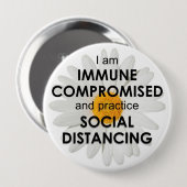 Daisy Immune Compromised 4" Button (Voorkant /achterkant)
