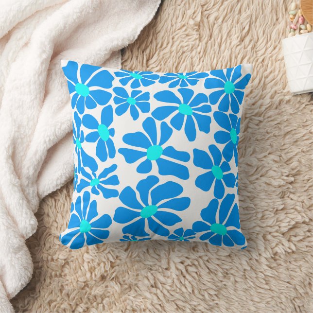 Daisy in 2 tinten B02.bblue Kussen (Deken)