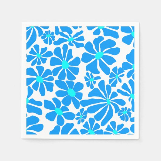 Daisy in 2 tinten B02.bblue Servet (Voorkant)