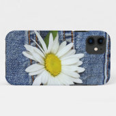 Daisy in blauw Jean Pocket Case-Mate iPhone Case (Achterkant (horizontaal))