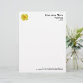 Daisy in de regen briefhoofd ontwerp (Staand voorkant)