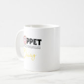 Daisy in een donut koffiemok (Voorkant links)