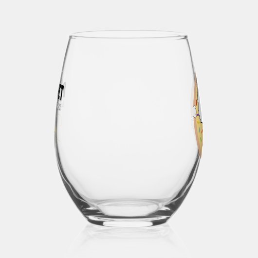 Daisy in een donut wijnglas zonder voet (Rechts)