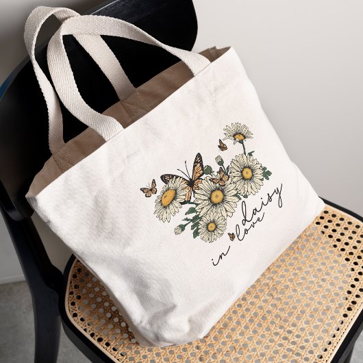 Daisy in Love Wildflower T-Shirt Tote Bag