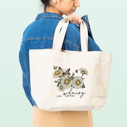 Daisy in Love Wildflower T-Shirt Tote Bag