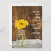 Daisy in Mason Jar Barn Wedding Rehearsal Dinner Kaart (Voorkant)