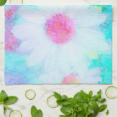 Daisy in pastel A.I. verbeterde foto Theedoek (Gevouwen)