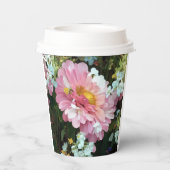 Daisy in roze papieren bekers (Achterkant)