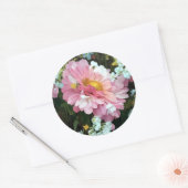 Daisy in roze ronde sticker (Envelop)