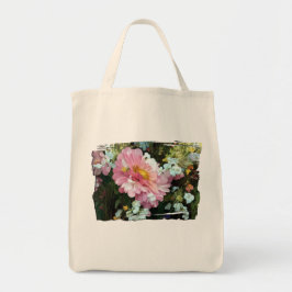 Daisy in roze tote bag