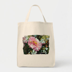 Daisy in roze tote bag