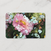 Daisy in roze visitekaartje (Achterkant)