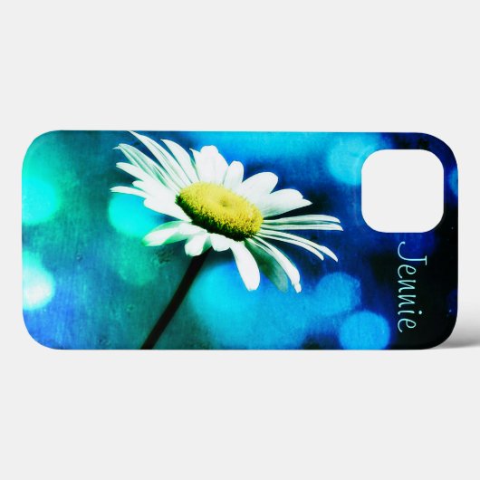 Daisy in Turquoise iPad Case *Personalize* (Achterkant (horizontaal))