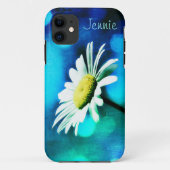Daisy in Turquoise iPhone 5 Hoesje *Personaliseer* (Achterkant)