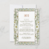 Daisy Insert INFO-gegevens Classic Mucha Kaart (Voorkant)